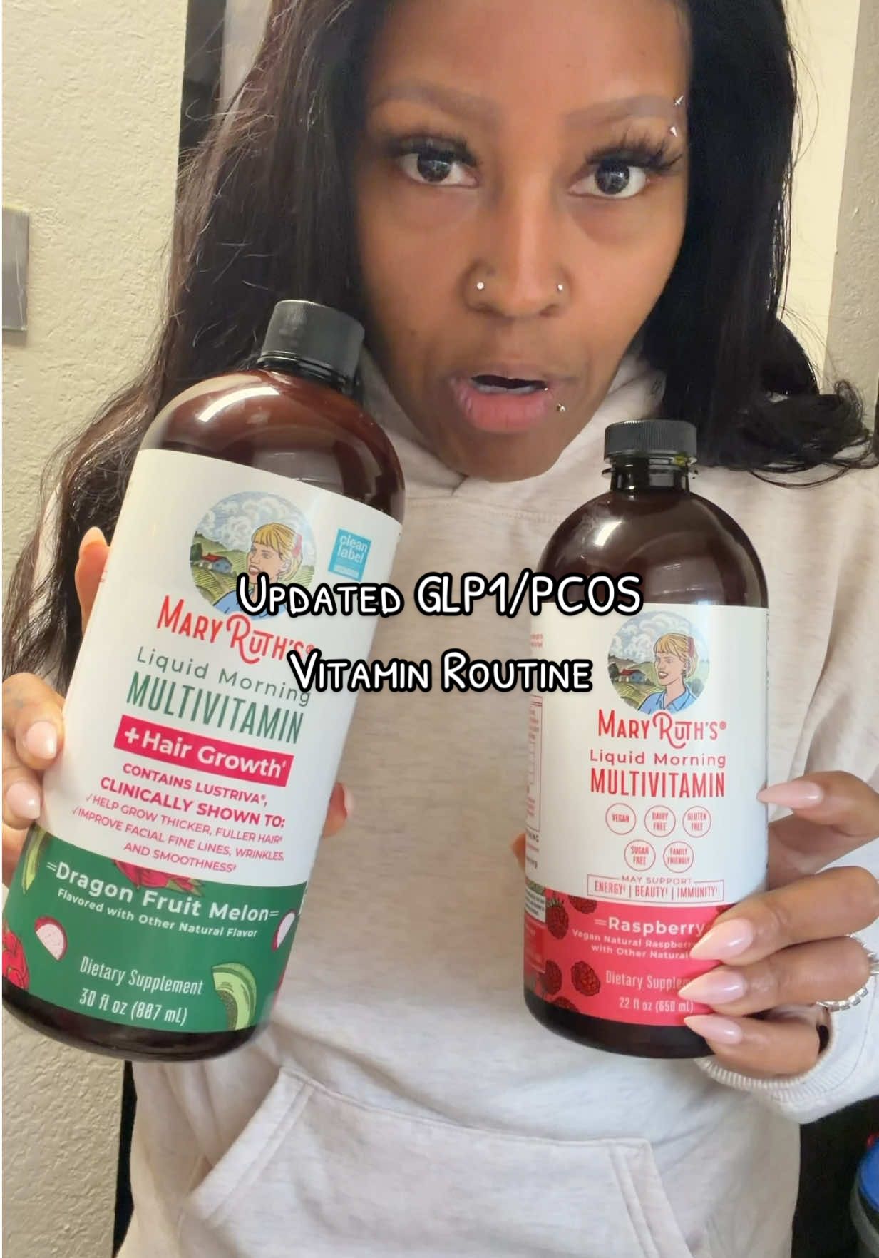 TikTok post by @diastarr_pcos for Barlean's. Caption reads: [...] #pcosweightloss #fyp @MaryRuth's @Barlean's.