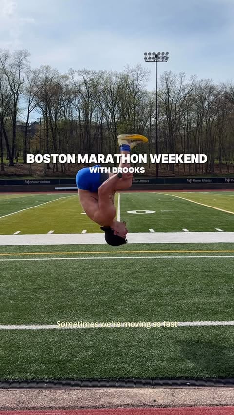 Instagram post by @matt_zelaya for Brooks Running. Caption reads: Boston Marathon Weekend with @brooksrunning I find....