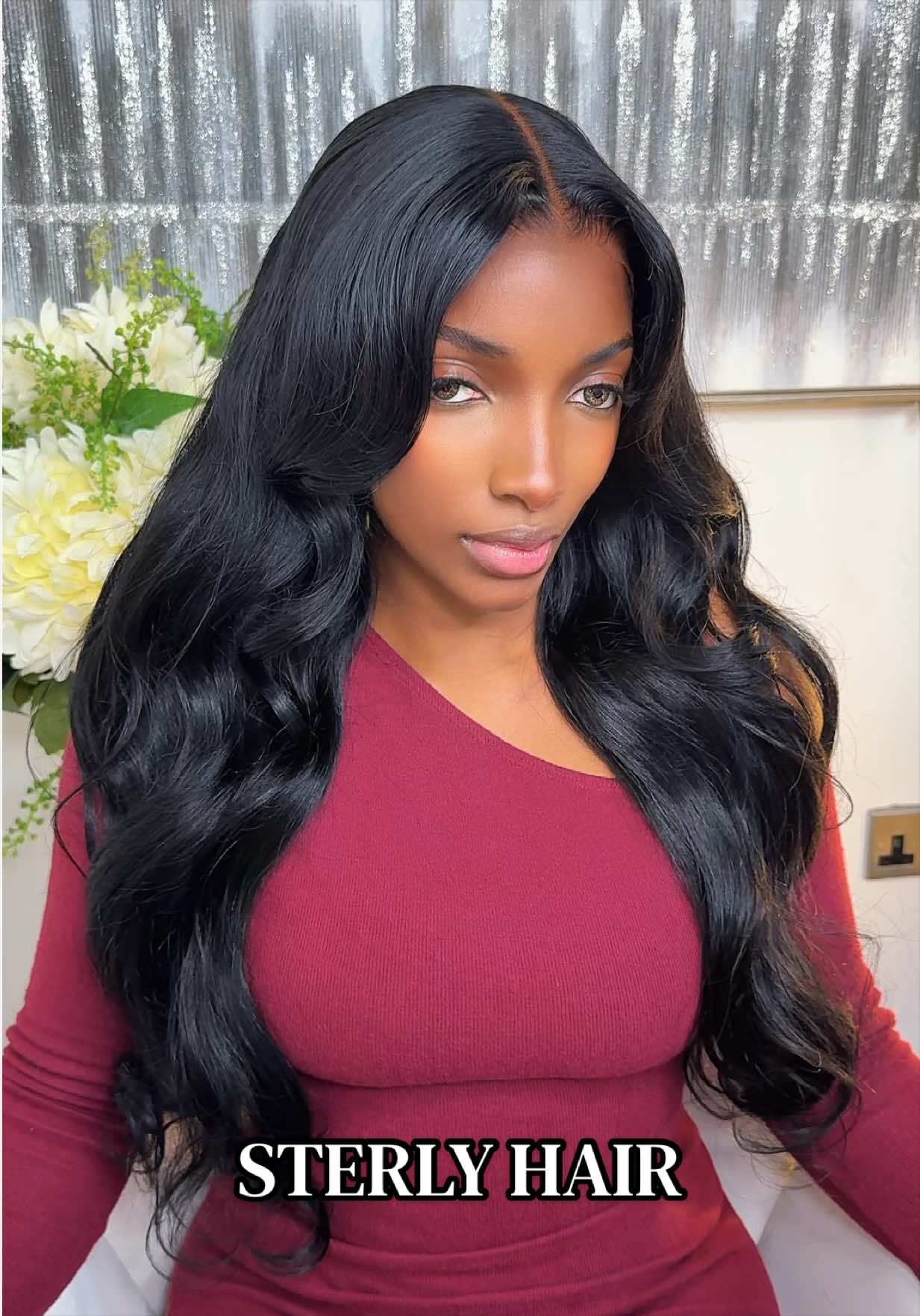 TikTok post by @mary_wiginfluencer for Sterly Hair. Caption reads: [...] wave, and flawless from every angle....