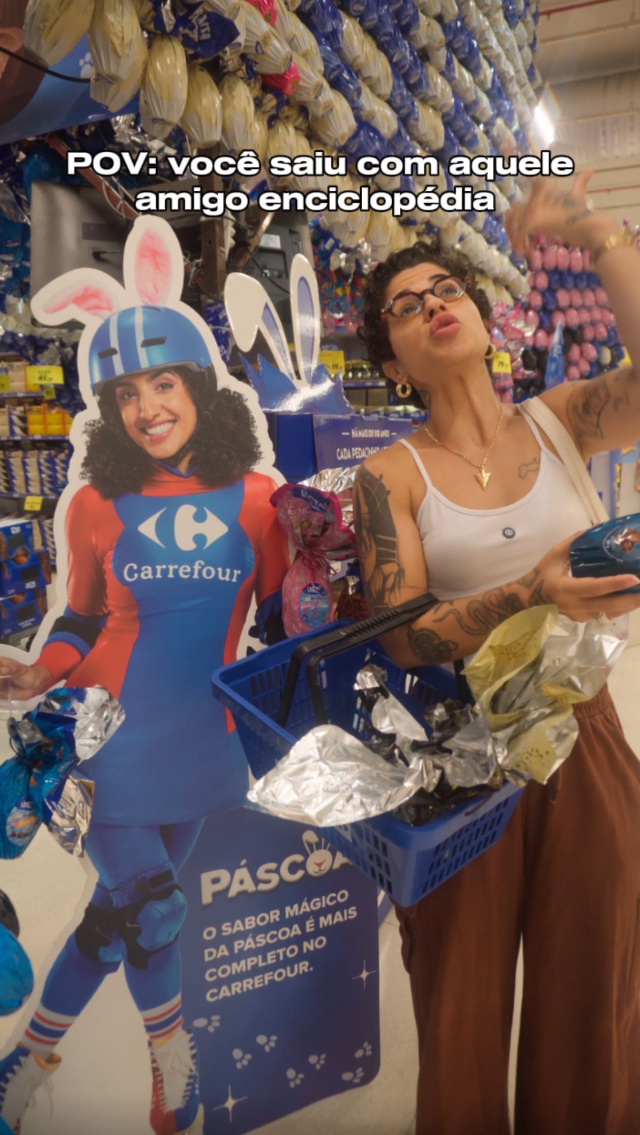 Instagram post by @ppinheirobruna for Carrefour. Caption reads: Quem conhece alguém assim? 😂 

e é tudo verdade,....