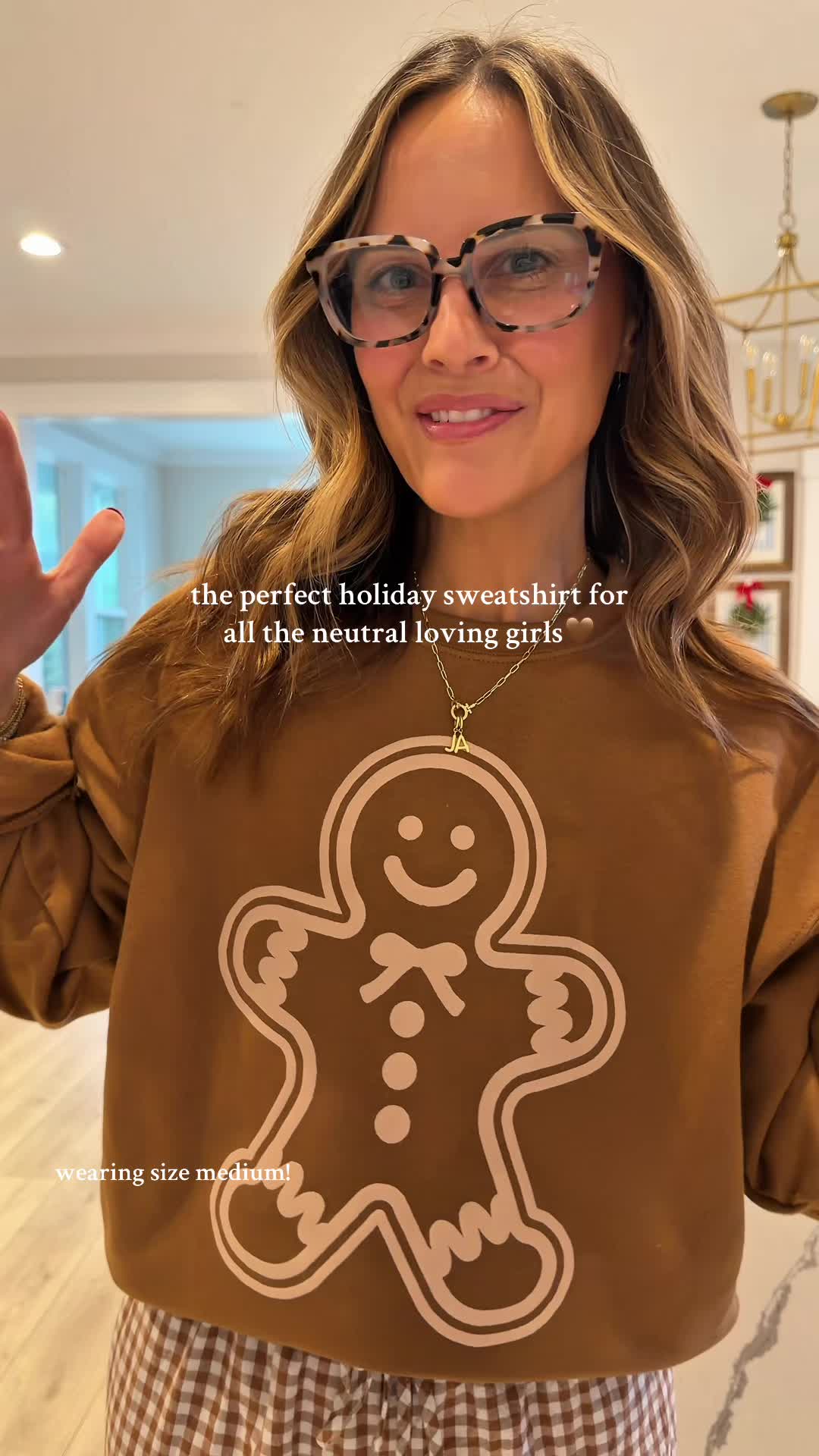 TikTok post by @shelbylowery_ for United Monograms. Caption reads: @United Monograms pants are part of a pajama set....