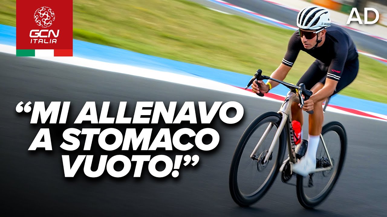 YouTube post by @gcnitalia for Garmin. Caption reads: Gli errori che facevamo da Pro dieci anni fa |....