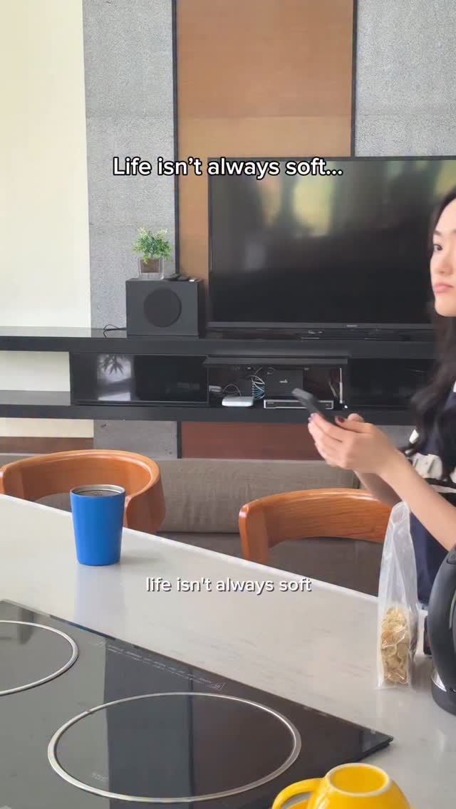 Instagram post by @naomi_senggg for Kleenex. Caption reads: Not everything in life is soft… but at least....