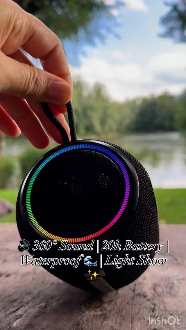 Instagram post by @babyjon.de for Tronsmart. Caption reads: [...] Assistant ✨ Custom EQ & light show via....