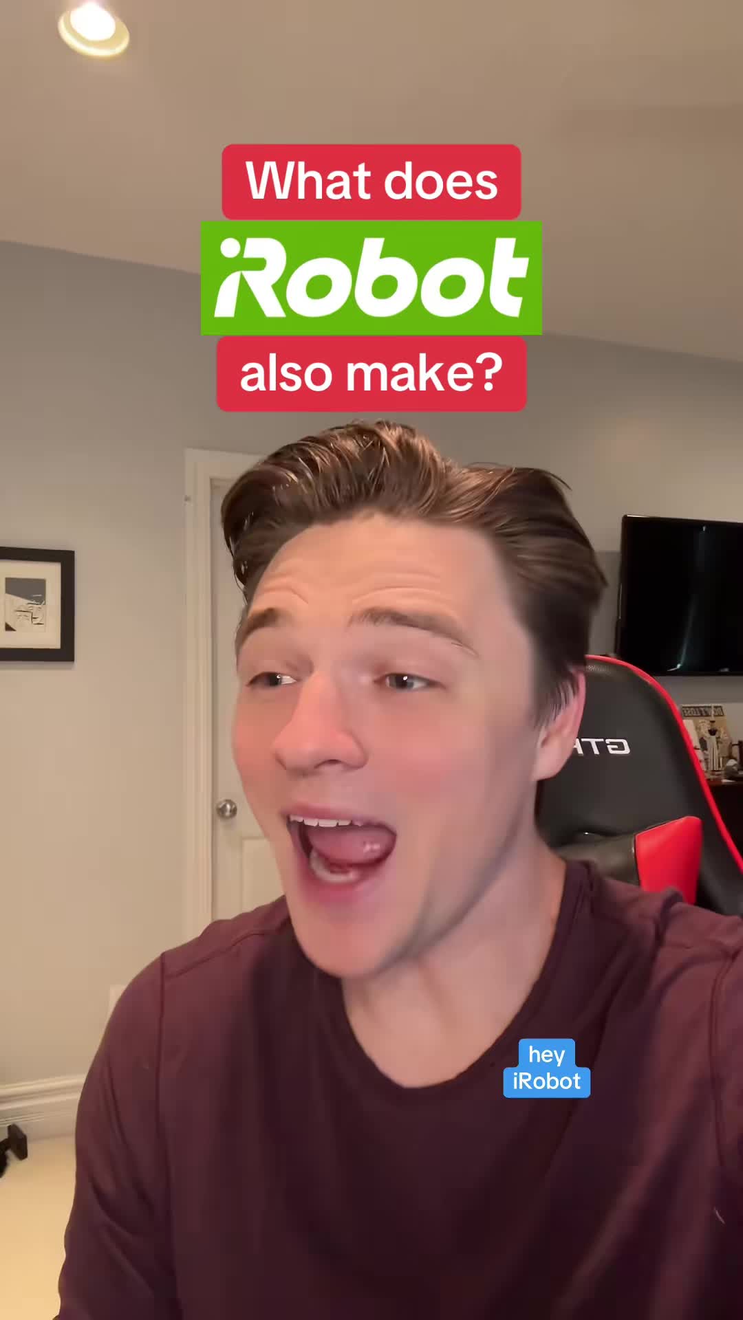 TikTok post by @youthpastorryan for iRobot. Caption reads: @iRobot is still the only company that’s responded....