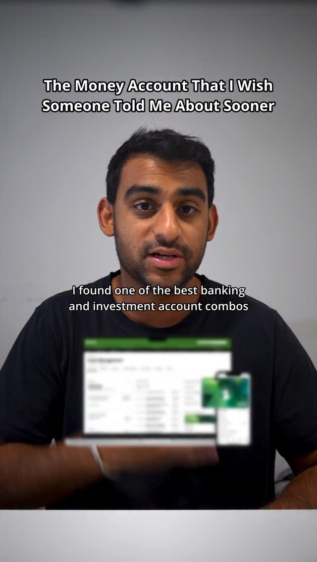 Instagram post by @thepatelinvestor for Fidelity Investments. Caption reads: [...] Both Banking & Investing 👇🏽 The....