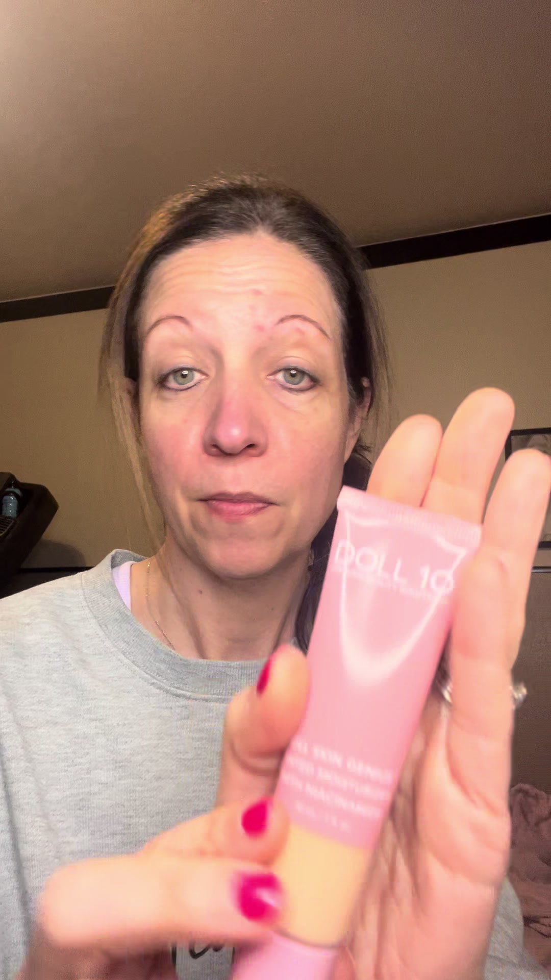 TikTok post by @amyallen59 for Doll 10 Beauty. Caption reads: [...] skin tint! Skincare infused make up!....