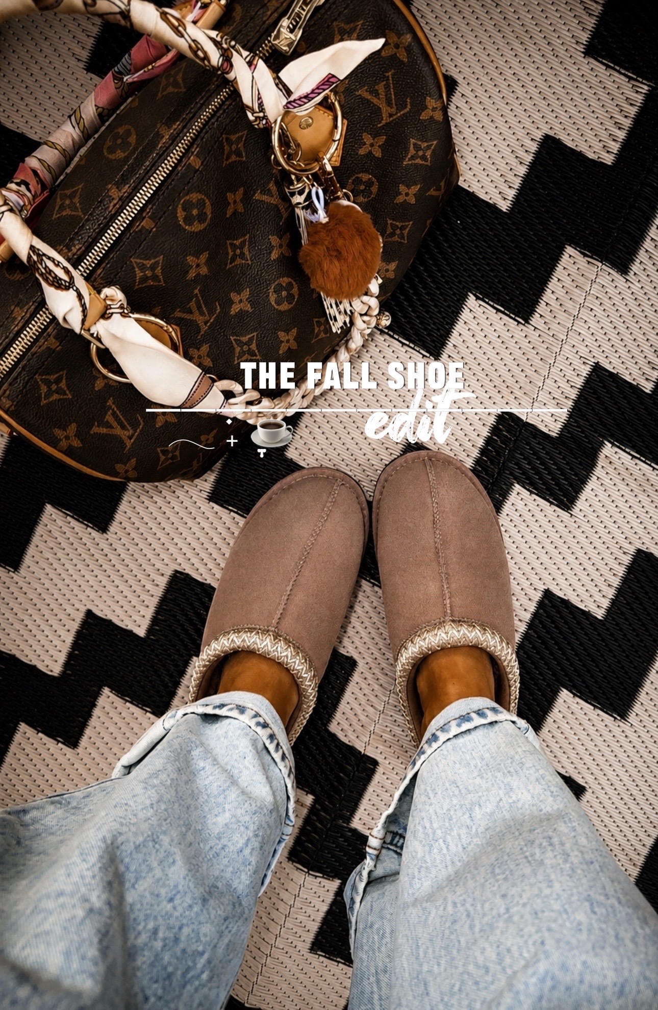 TikTok post by @adrianegweyn for Evellyhootd. Caption reads: [...] #FallShoes #CozyShoes #fallfashion....