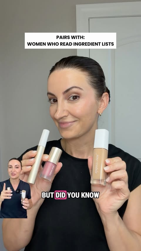 Instagram post by @draleksandrabrown for jane iredale. Caption reads: [...] matters most to you in your makeup?....