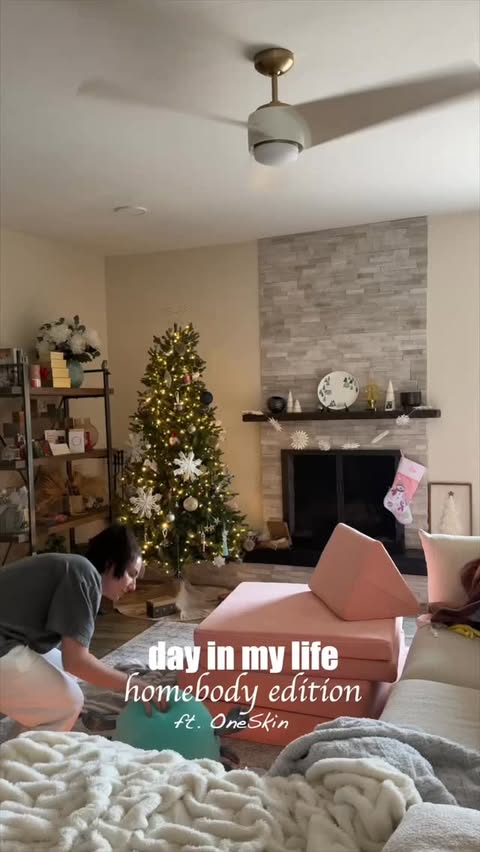 Instagram post by @adaatude for OneSkin. Caption reads: spend the day with me #homebody edition ft.....