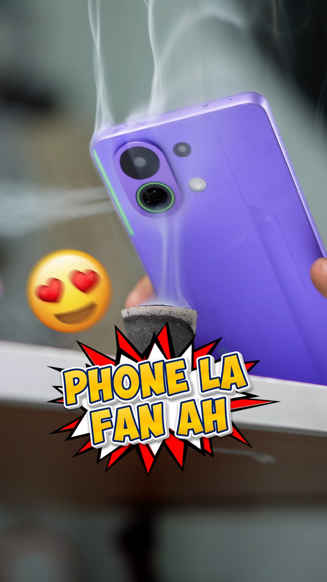 Instagram post by @rvtechtamil for Social Current India. Caption reads: Phone👆 kulaa Fan ah🤯 | OPPO K13 Turbo 5G⚡️....