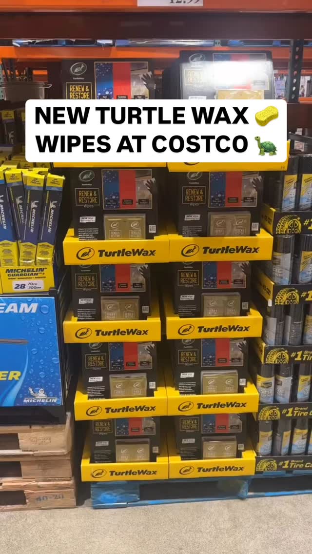 Instagram post by @costcofam4u for Turtle Wax. Caption reads: 🐢 NEW TURTLE WAX WIPES AT COSTCO

$12.99....