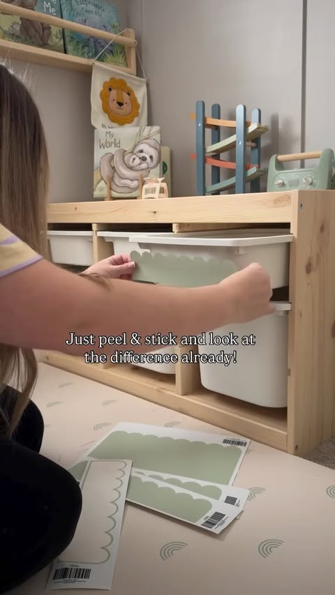 Instagram post by @homelifewithjasmine_ for Nursery Stickers. Caption reads: [...] your little one’s bedroom?....