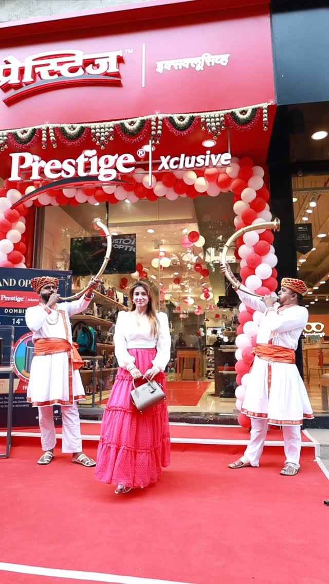 Instagram post by @anjurisinha for TTK Prestige. Caption reads: ✨ नवीन Prestige Xclusive आता Desale Pada, Manpada....