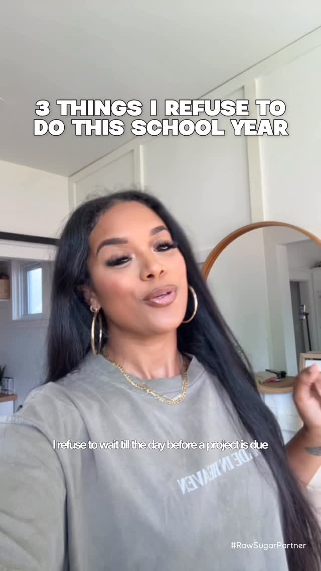 Instagram post by @kathlynceleste for Raw Sugar Living. Caption reads: what do YOU refuse to do this school year?! For....