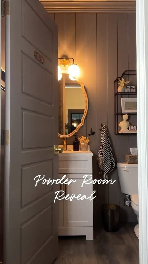 Instagram post by @bailey.at.home for Rebel Walls. Caption reads: My heavenly bathroom ft. @rebelwalls If you’ve....