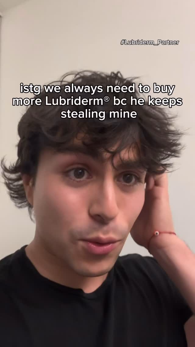 Instagram post by @goobigubbi for Lubriderm. Caption reads: Dermatologist developed is my love language....