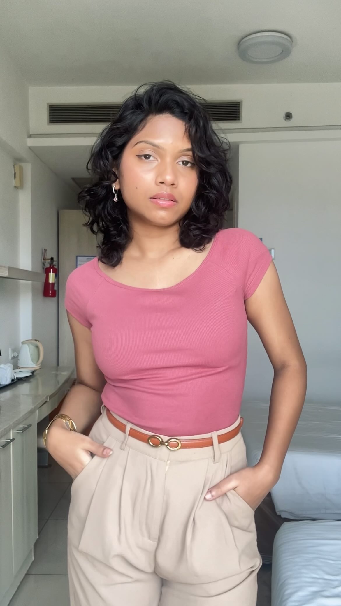 Instagram post by @mallikafy for Urbanic. Caption reads: Follow & Comment ‘link’ for Outfit details♨️
Top:....