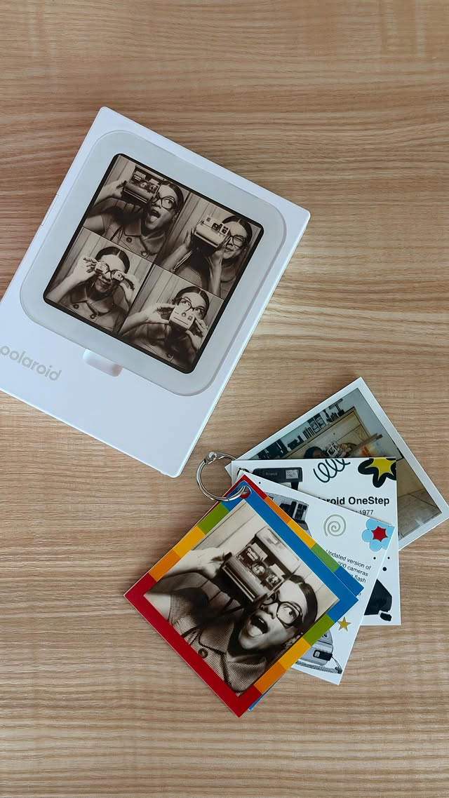 Instagram post by @frickand.frack for Polaroid. Caption reads: made a zine of my polaroid camera collection with....