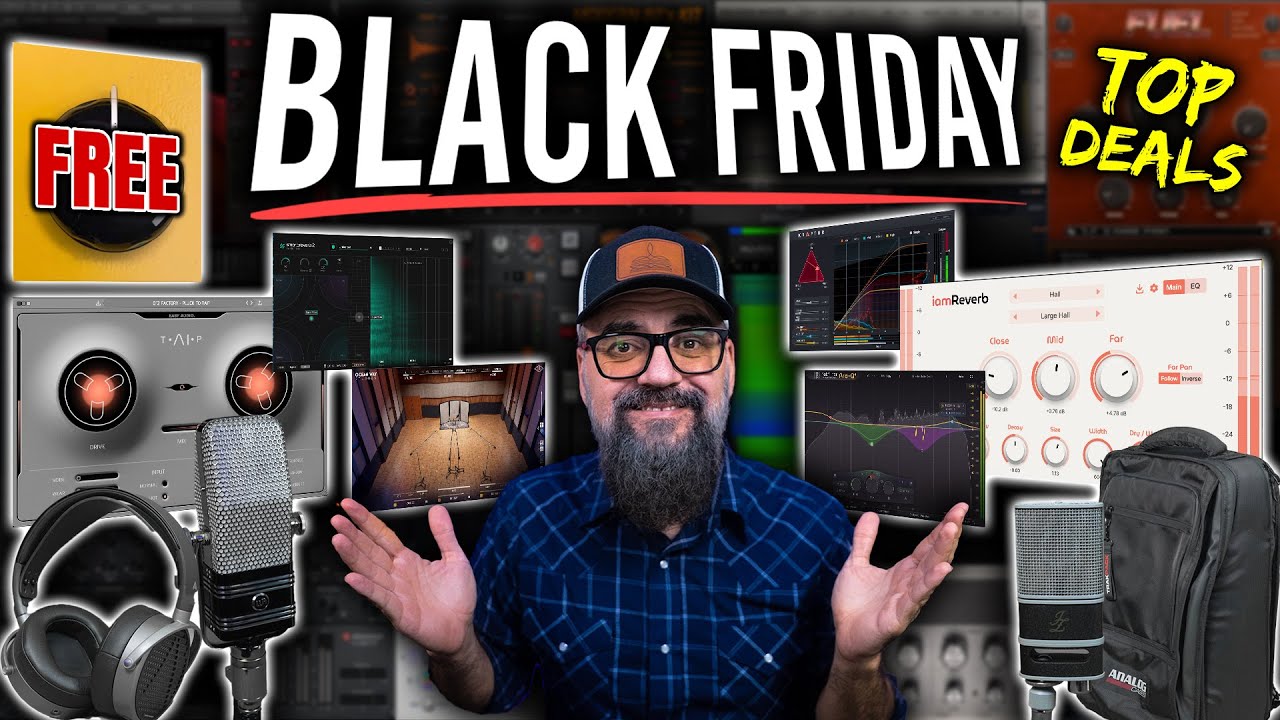 YouTube post by @mixdownonline for Audeze. Caption reads: The Black Friday Deals I Think Are WORTH IT (2025....