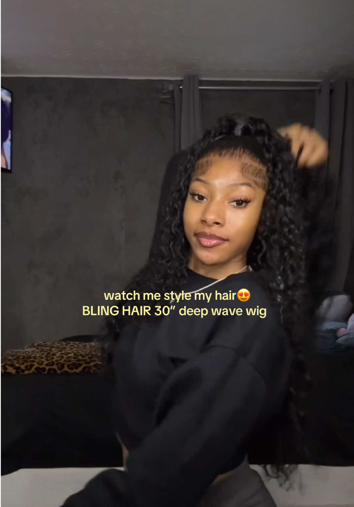 TikTok post by @inmylawrld for Bling Hair. Caption reads: [...] cute& the lace was MELTED 😍🧊🧊SHOP @Bling....