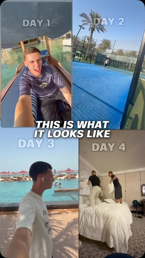 Instagram post by @_alfiewatts_ for Visit Dubai. Caption reads: THIS IS WHAT IT LOOKS LIKE TO STAY IN ONE OF....