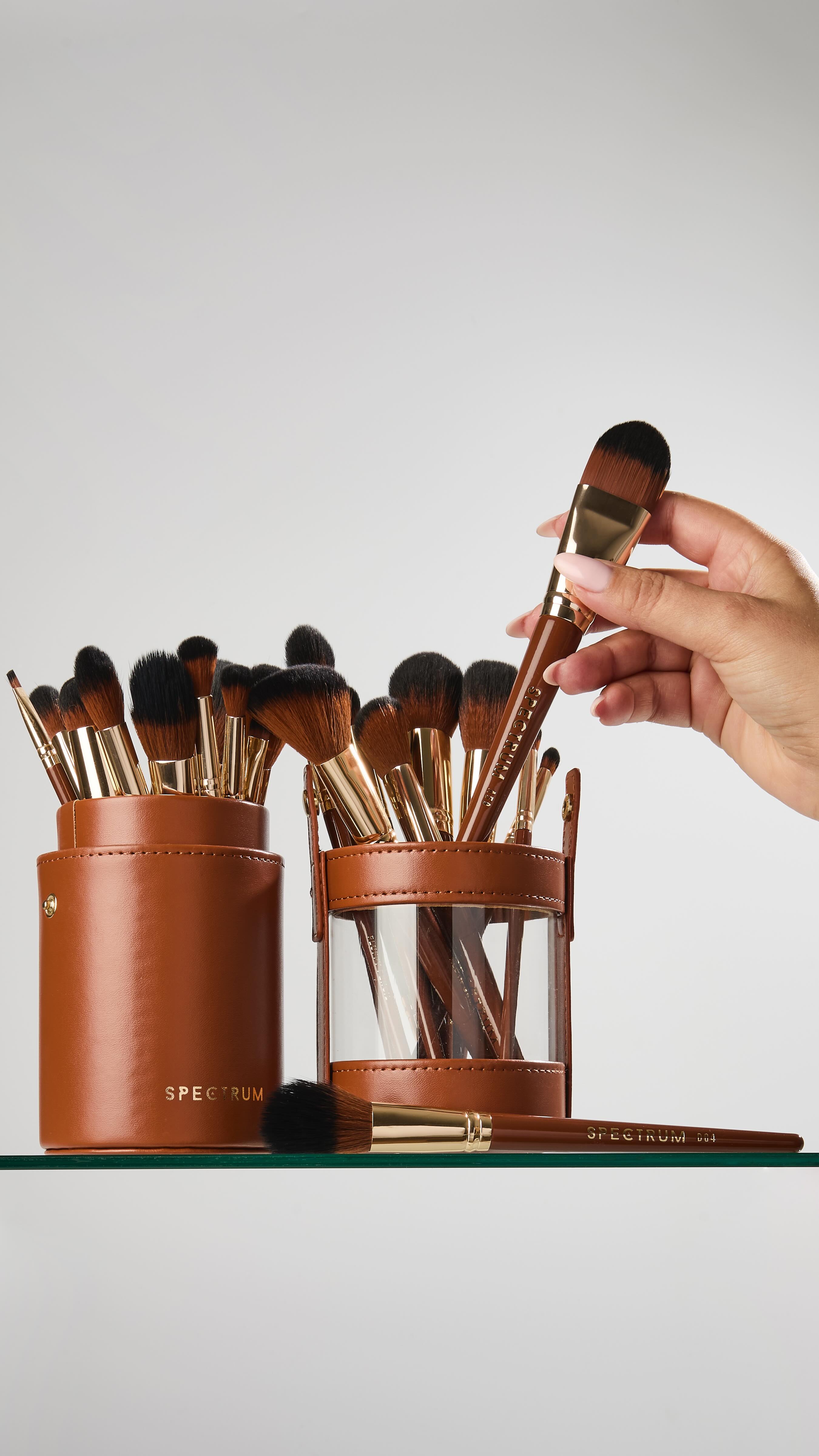 Instagram post by @spectrumhannah for Spectrum Collections. Caption reads: …it’s true, we’re not makeup artists but our tools....