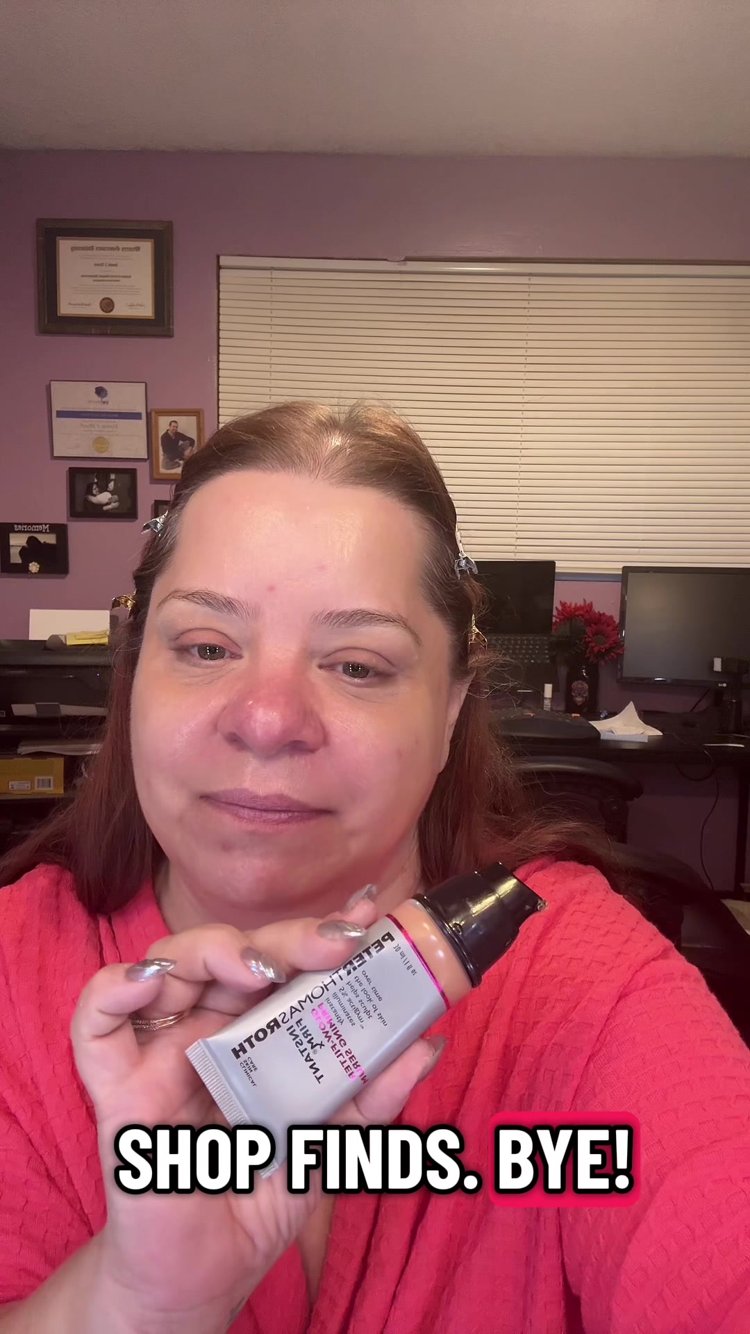 TikTok post by @whiskedawaywithbonnie for Peter Thomas Roth. Caption reads: Peter Thomas Roth #ptrfirmingprimer....