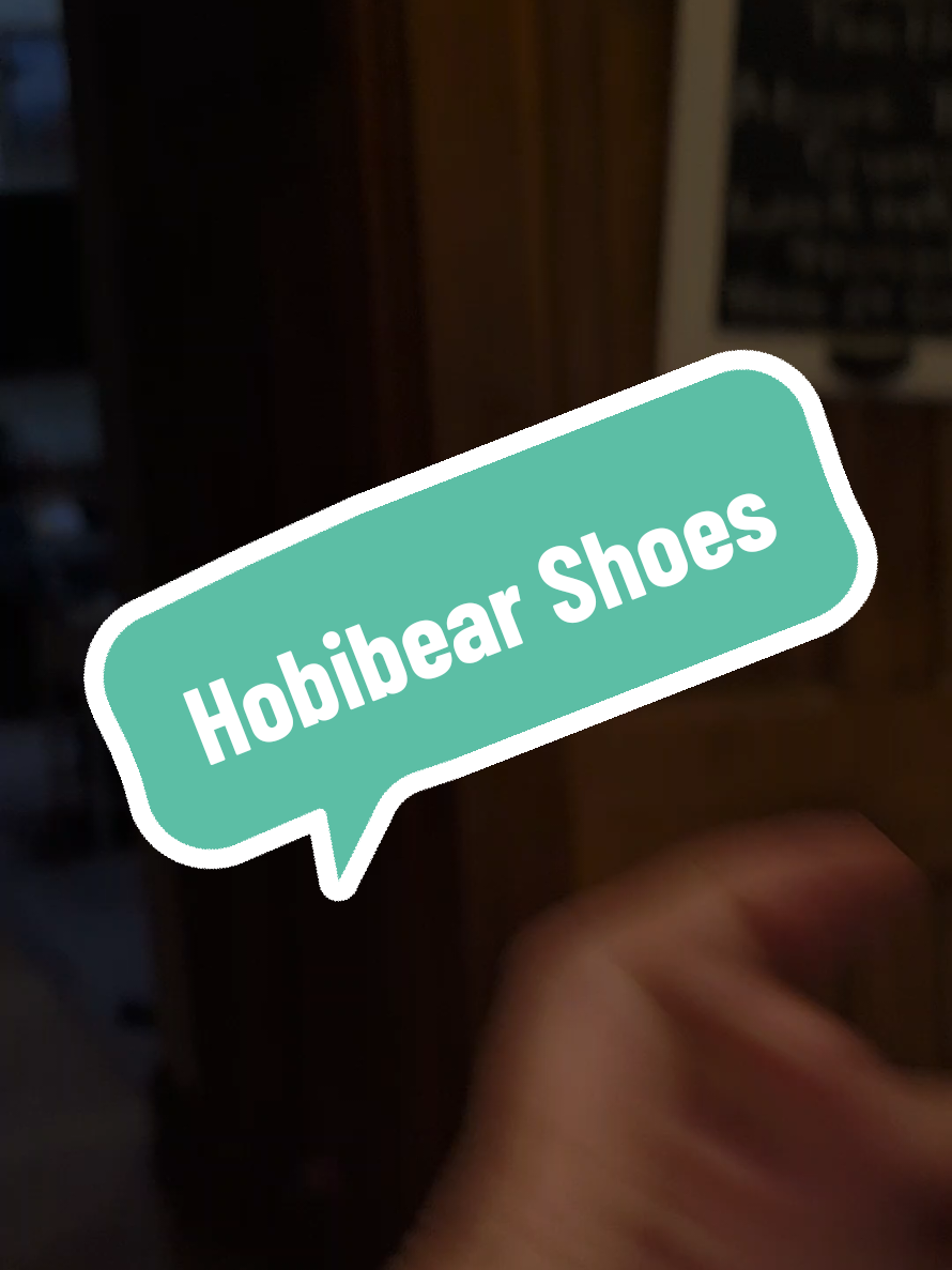 TikTok post by @finevibesbeautyfragrance for HOBIBEAR Shoes. Caption reads: [...] #comfortableshoes #barefootshoes @HOBIBEAR....