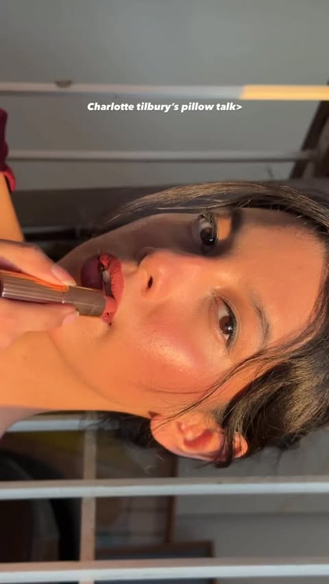 Instagram post by @rumaisaa.sh for Charlotte Tilbury. Caption reads: @charlottetilbury really ate with pillow talk 🥰....