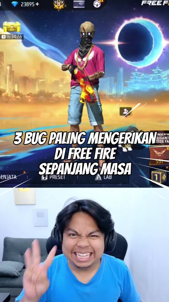 TikTok post by @mrtauseefofficial for Days in DANA. Caption reads: 🔥 Inilah bug Free Fire paling parah sepanjang....