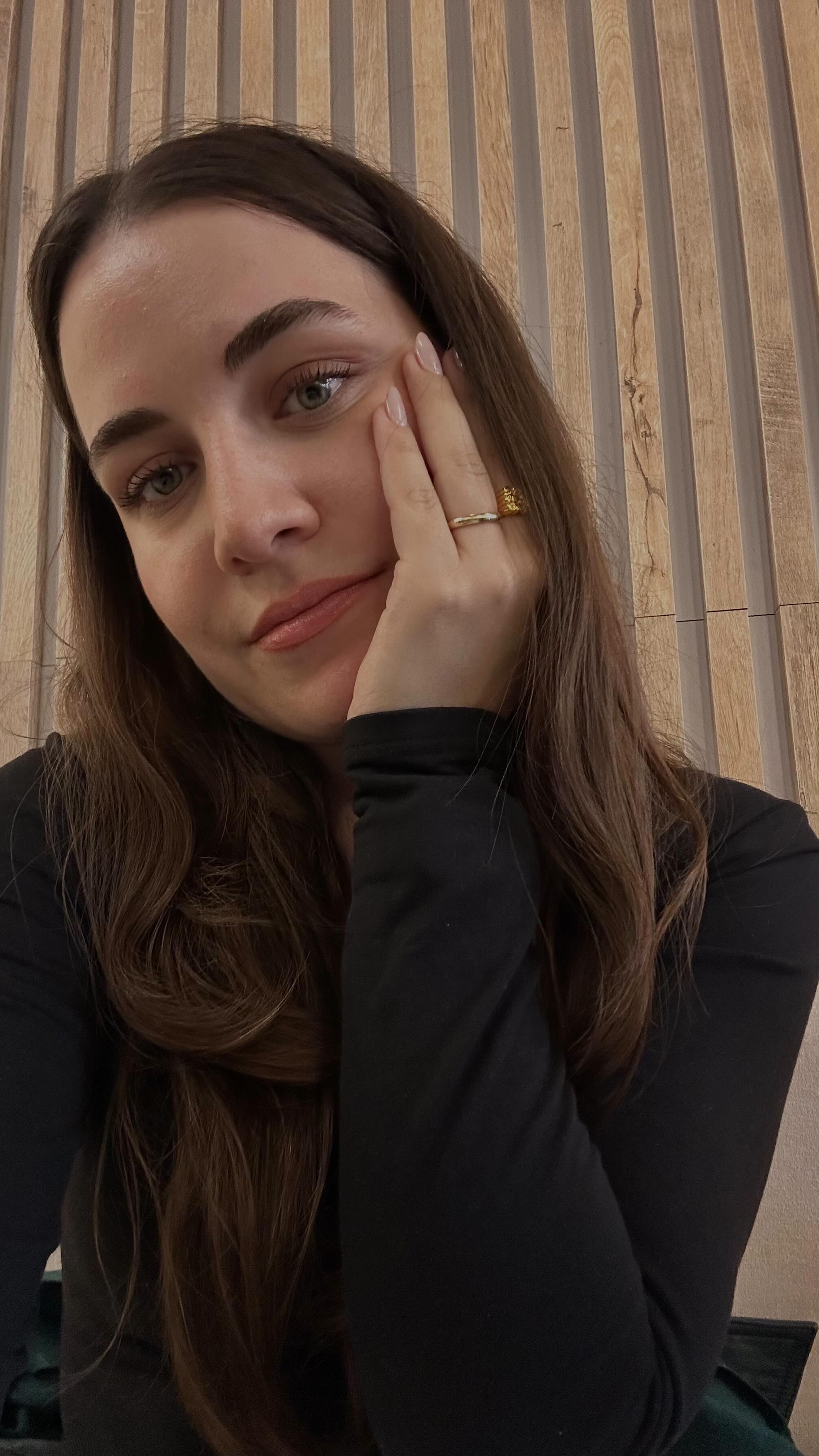 Instagram post by @simlynail for Luv Aj. Caption reads: [...] Black Ocean

rings from @aniahaie & @luvaj.