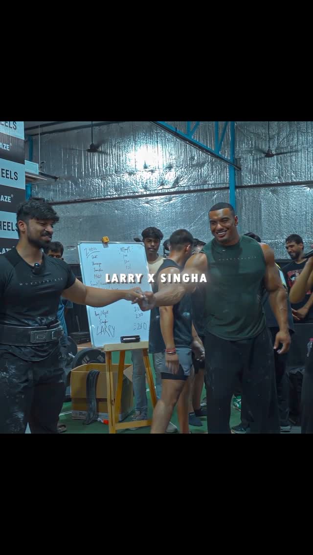 Instagram post by @singha__10 for MuscleBlaze. Caption reads: A lifetime memory, bro is huge and humble 🙌....