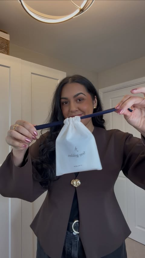 Instagram post by @thelifeofhadia for Linjer Jewelry. Caption reads: Mother’s Day is right round the corner and I’m....