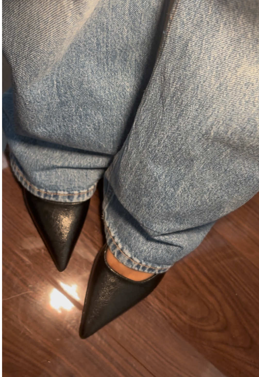 TikTok post by @curatedwithsk for Simmi London. Caption reads: £10 for these black kitten heels from @SIMMILONDON....