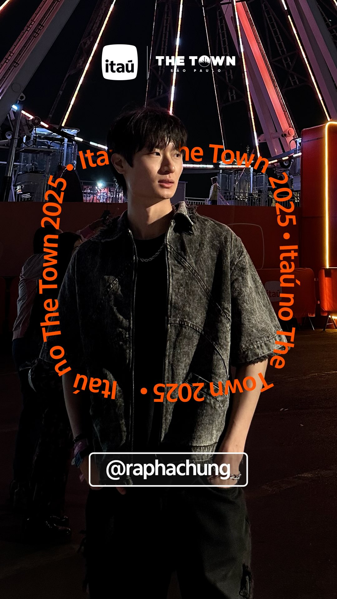 Instagram post by @raphachung for Itaú. Caption reads: A tal experiência que só o cliente @itau tem no....