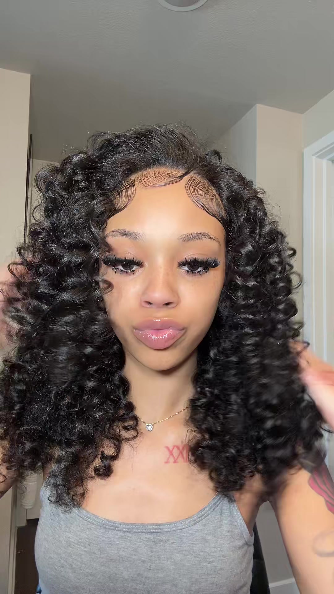 TikTok post by an influencer for Mamushow Hair Store. Caption reads: this is definitely the perfect hairstyle for....