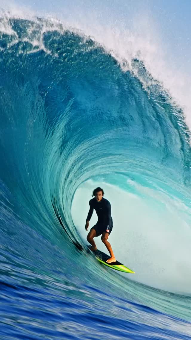 Instagram post by @noahbeschen for Swatch. Caption reads: What does it really feel like to get barrelled? In....