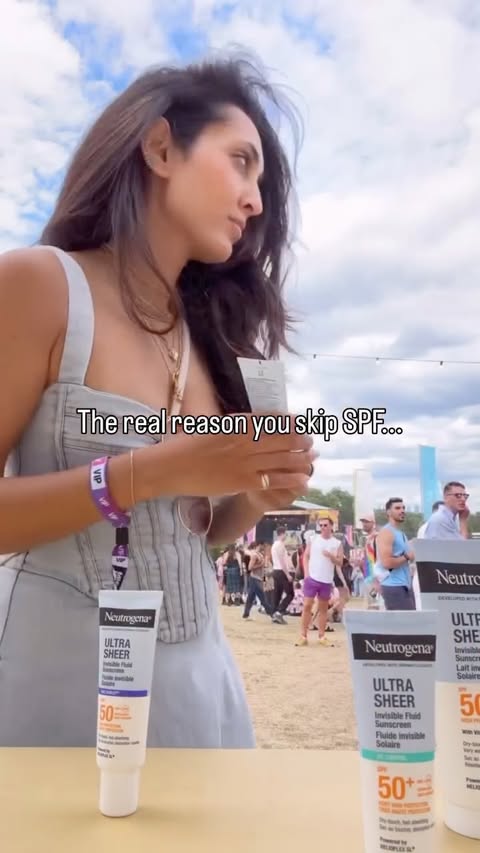 Instagram post by @drpyal for Neutrogena UK & Ireland. Caption reads: AD One of the biggest barriers to daily SPF use....