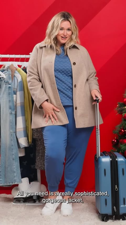 Instagram post by @huntermcgrady for Lane Bryant. Caption reads: CHEIF COZY OFFICER REPORTING FOR DUTY 🫡....