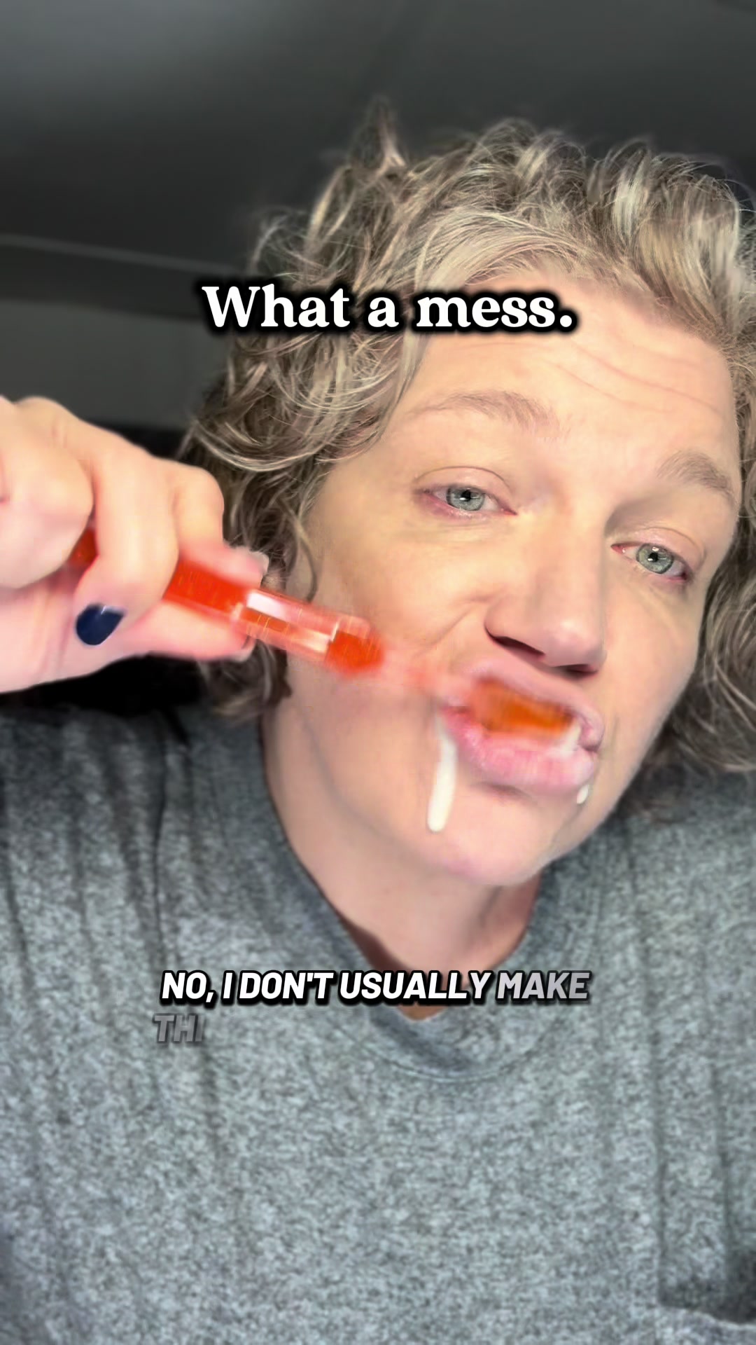 TikTok post by @ashestoo for No BS Toothpaste. Caption reads: POV: your toothpaste suddenly got a skincare....