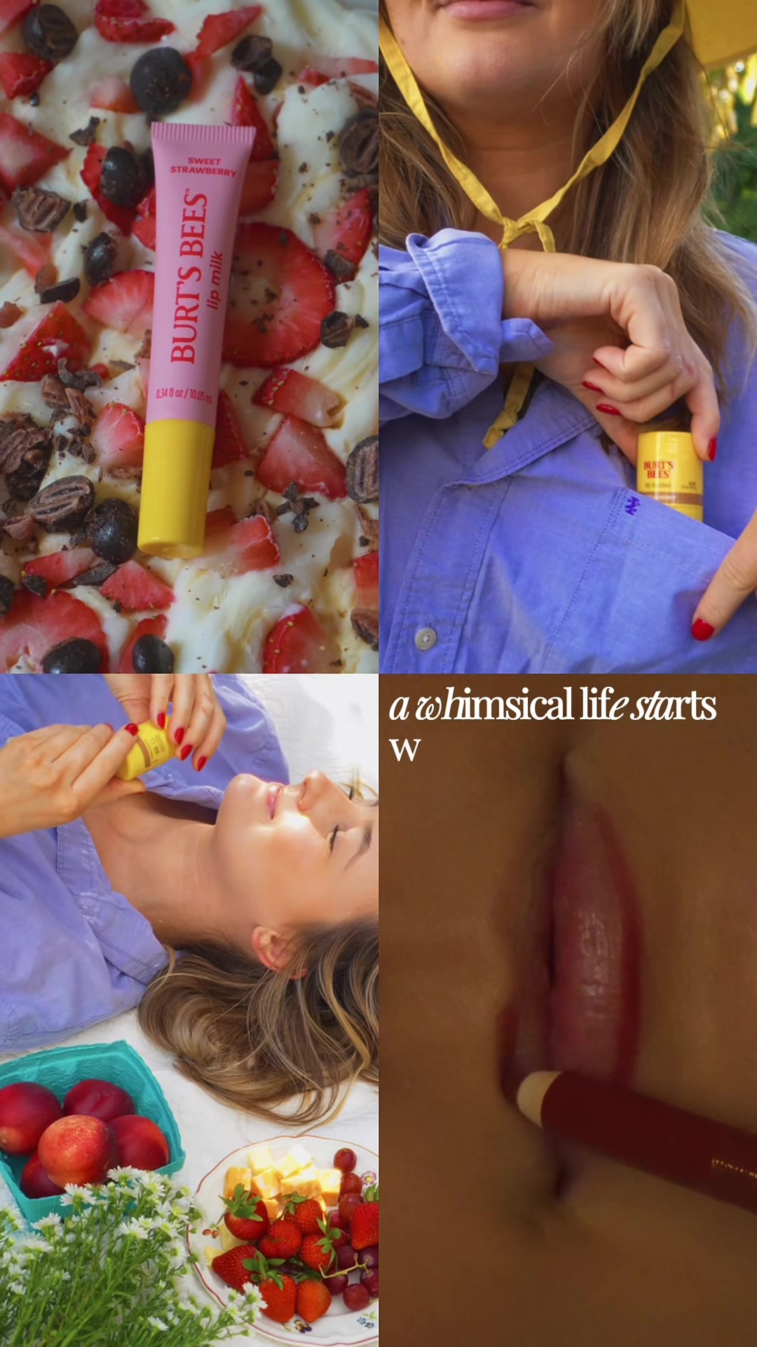 TikTok post by @savannahkbarry for Burt's Bees USA. Caption reads: [...] life starts with small rituals and....
