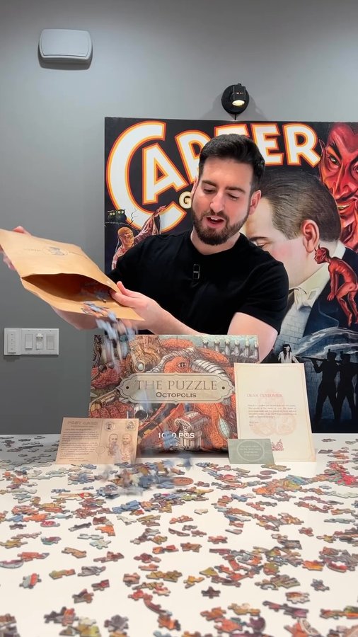 Instagram post by @andre.armenante for Hungry Minds. Caption reads: [...] #puzzles #octopolispuzzles....