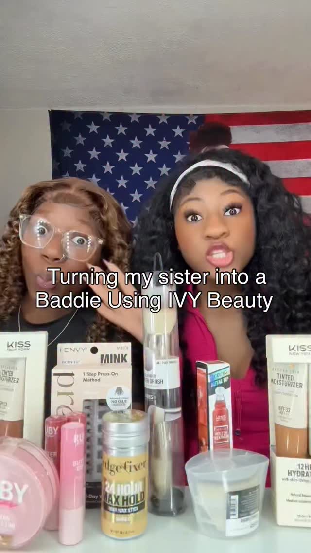 Instagram post by @itssanyaa.1 for Ivy Beauty. Caption reads: Turning my sister into a Baddie! Using IVY Beauty....