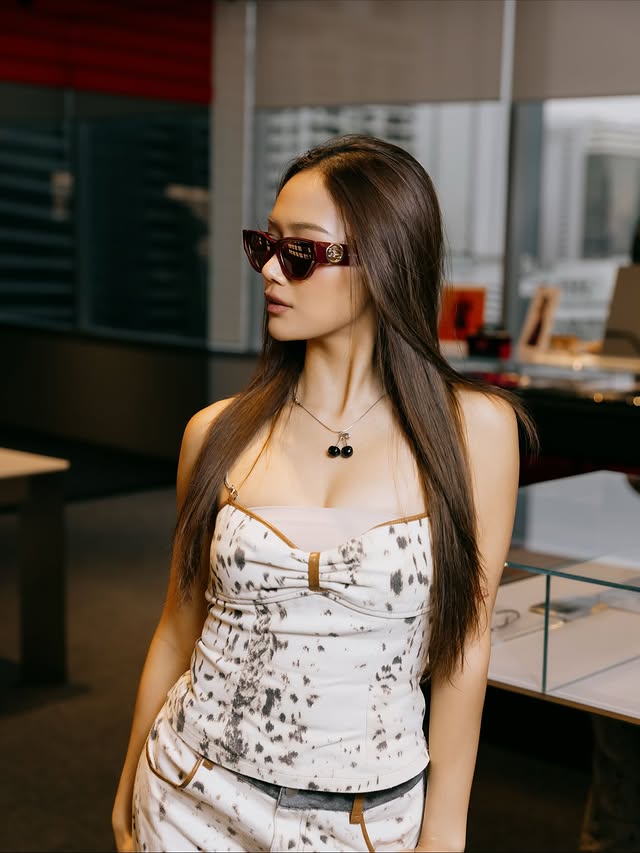 Instagram post by @galchanie for EssilorLuxottica. Caption reads: So excited to explore EssilorLuxottica’s FW25....