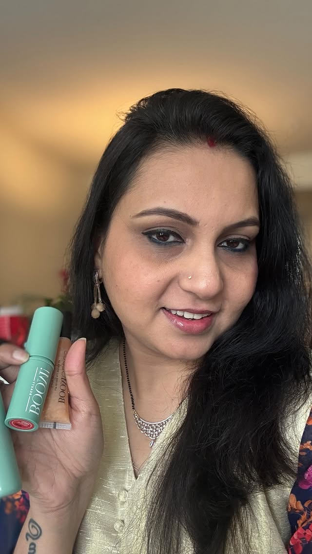 Instagram post by @creativitywithpooh for Boom Beauty. Caption reads: [...] activated ✨💫 #BeautyInEveryMoment”....