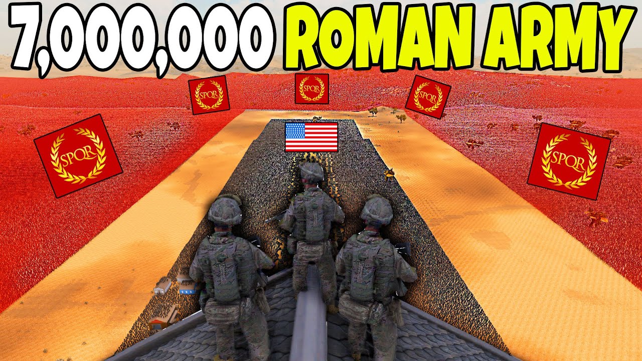 YouTube post by @DaleyTactics for Instant Gaming. Caption reads: Can Modern US ARMY Convoy Survive VS 7,000,000....