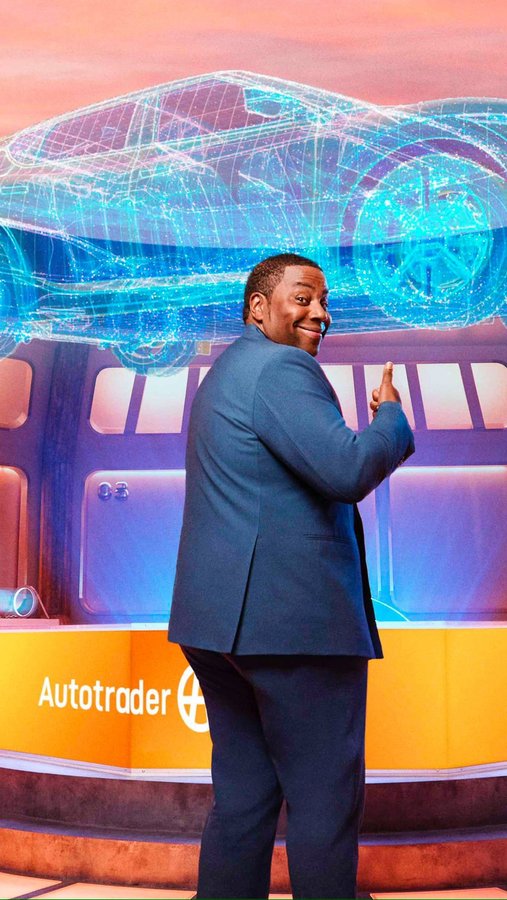Instagram post by @kenanthompson for Autotrader. Caption reads: Autotrader’s Auto Intelligence is always on!!!....