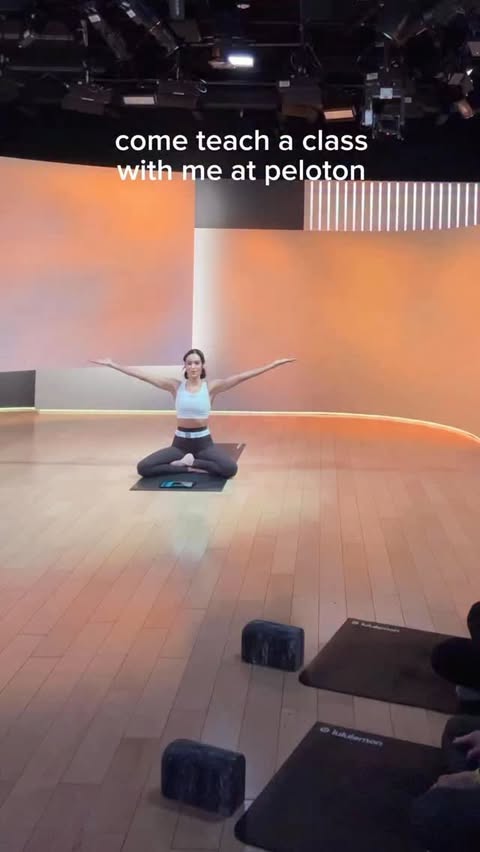 Instagram post by @diti22 for Peloton. Caption reads: a little behind the scenes of the peloton magic....