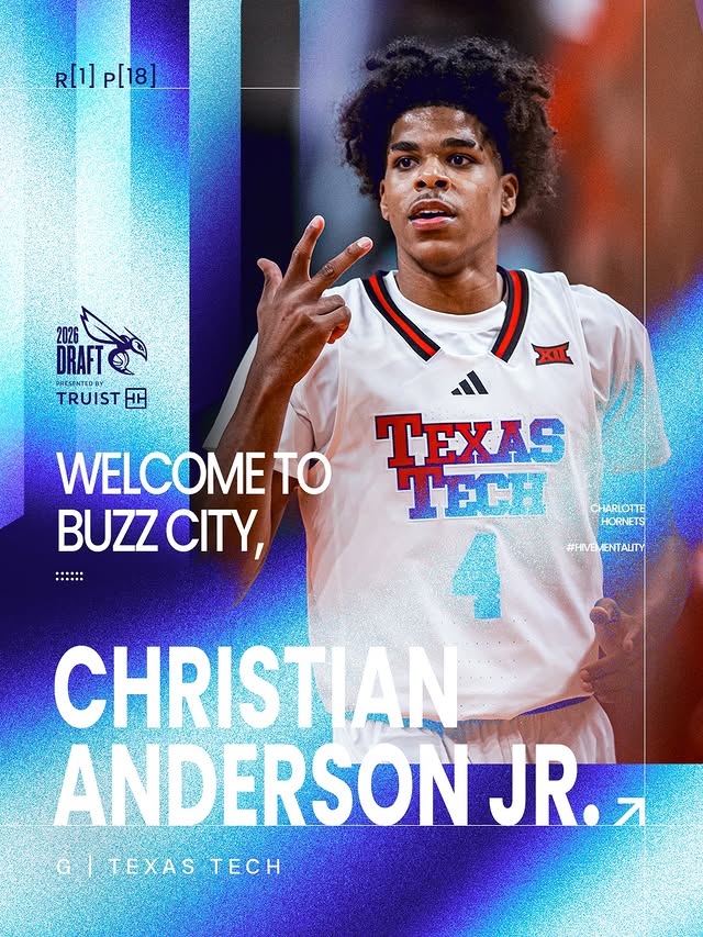 Instagram post by @christiananderson2024 for Truist. Caption reads: welcoming christian anderson jr. to the 704!.
